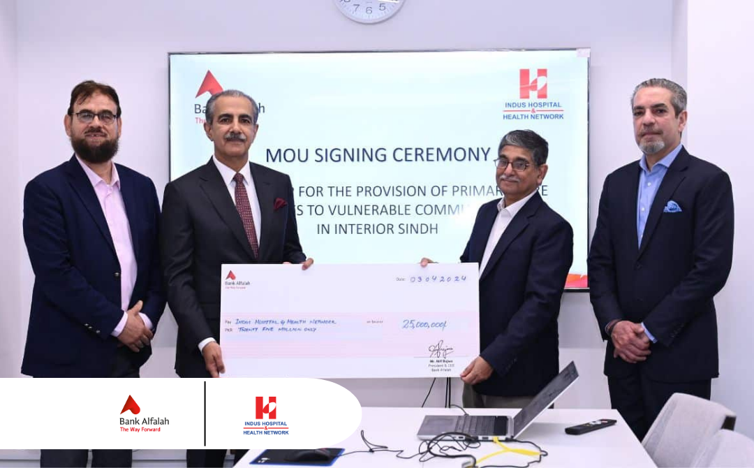 Bank Alfalah and Indus Hospital Partner to Establish a Primary Healthcare Facility in Flood-Hit Sindh