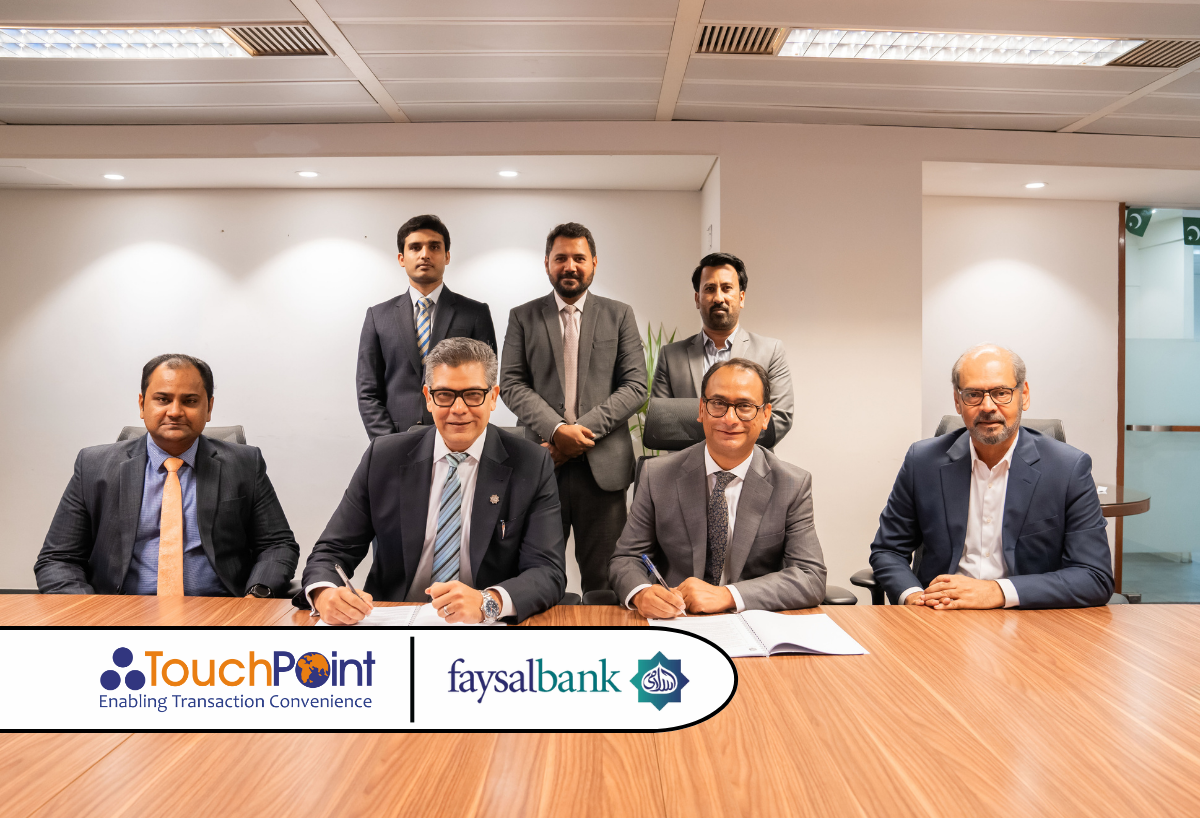 TouchPoint and Faysal Bank Sign Agreement to Implement Cadepo (Cash &amp; Cheque Deposit Machine)