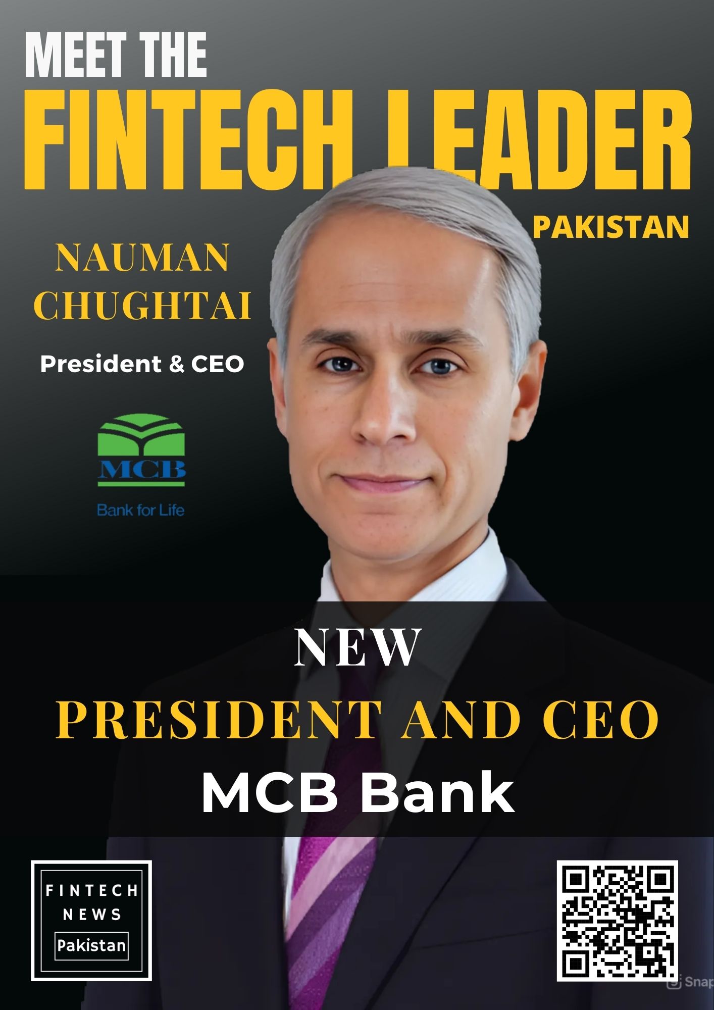 MCB Bank Appoints Muhammad Nauman Chughtai as New President &amp; CEO