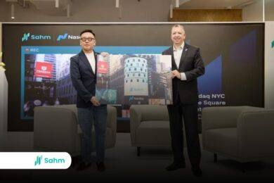 Sahm Capital becomes the first CMA-licensed financial company to collaborate with Nasdaq Data, featured on Times Square
