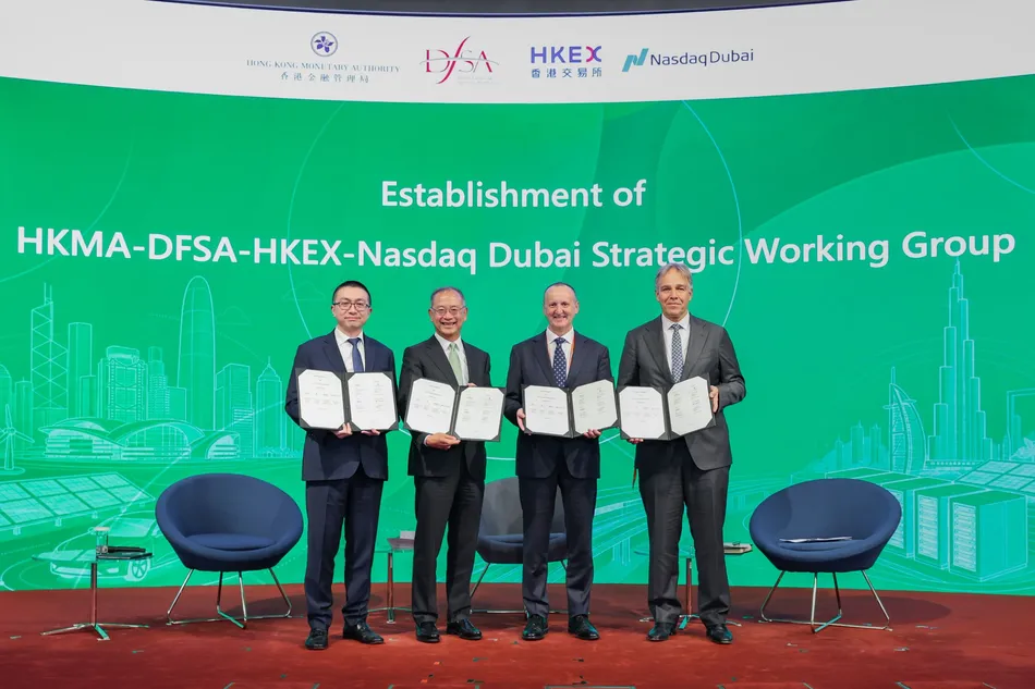 DFSA, Nasdaq Dubai, HKMA and HKEX Establish Strategic Working Group to Strengthen Dubai-Hong Kong Financial Ties